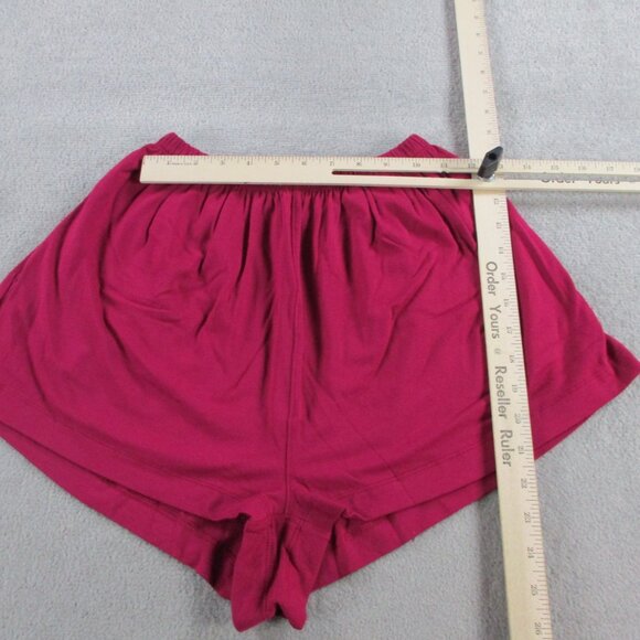 Lunya Slumberknit Long Sleeve Henley Short Set Womens XS Pomegranate Red Pajamas - Picture 10 of 16